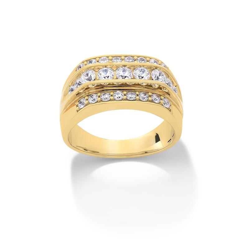 Main Image 1 of 1-1/2 CT. T.W. Certified Lab-Created Diamond Triple Row Ring in 10K Gold (F/SI2)