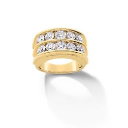 4-1/5 CT. T.W. Certified Lab-Created Diamond Double Row Ring in 10K Gold (F/SI2)