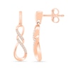 Thumbnail Image 2 of 1/20 CT. T.W. Diamond Infinity Twist Drop Earrings in 10K Rose Gold