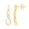 Thumbnail Image 2 of 1/20 CT. T.W. Diamond Infinity Twist Drop Earrings in 10K Gold