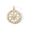 Thumbnail Image 0 of 1/5 CT. T.W. Diamond Compass Pendant in 10K Gold - 22"