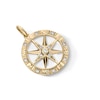 Thumbnail Image 1 of 1/5 CT. T.W. Diamond Compass Pendant in 10K Gold - 22"