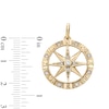 Thumbnail Image 2 of 1/5 CT. T.W. Diamond Compass Pendant in 10K Gold - 22"