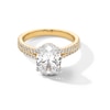 Thumbnail Image 1 of 3-1/2 CT. T.W. Oval Certified Lab-Created Diamond Double Row Engagement Ring in 14K Gold (F/SI2)