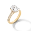 Thumbnail Image 2 of 3-1/2 CT. T.W. Oval Certified Lab-Created Diamond Double Row Engagement Ring in 14K Gold (F/SI2)