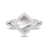 Thumbnail Image 4 of Enchanted Disney Jasmine Mother-of-Pearl and 1/5 CT. T.W. Diamond Quatrefoil Frame Split Shank Ring in Sterling Silver