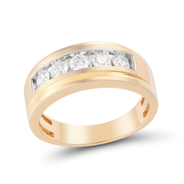 3/4 CT. T.W. Certified Lab-Created Diamond Five Stone Anniversary Band in 10K Gold (F/VS2)