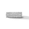 Thumbnail Image 0 of 1/3 CT. T.W. Diamond Multi-Row Scallop Edge Vintage-Style Anniversary Band in 10K White Gold