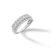 Thumbnail Image 1 of 1/3 CT. T.W. Diamond Multi-Row Scallop Edge Vintage-Style Anniversary Band in 10K White Gold