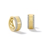 Thumbnail Image 1 of 1/6 CT. T.W. Diamond Edge Huggie Hoop Earrings in 10K Gold