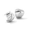 Thumbnail Image 1 of Crossover Curved Stud Earrings in Hollow Sterling Silver