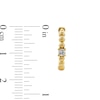 Thumbnail Image 3 of 1/8 CT. T.W. Diamond Solitaire Beaded Hoop Earrings in 10K Gold