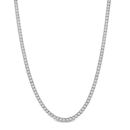 4 CT. T.W. Certified Lab-Created Diamond Miracle Tennis Necklace in Sterling Silver (F/SI2) - 17&quot;