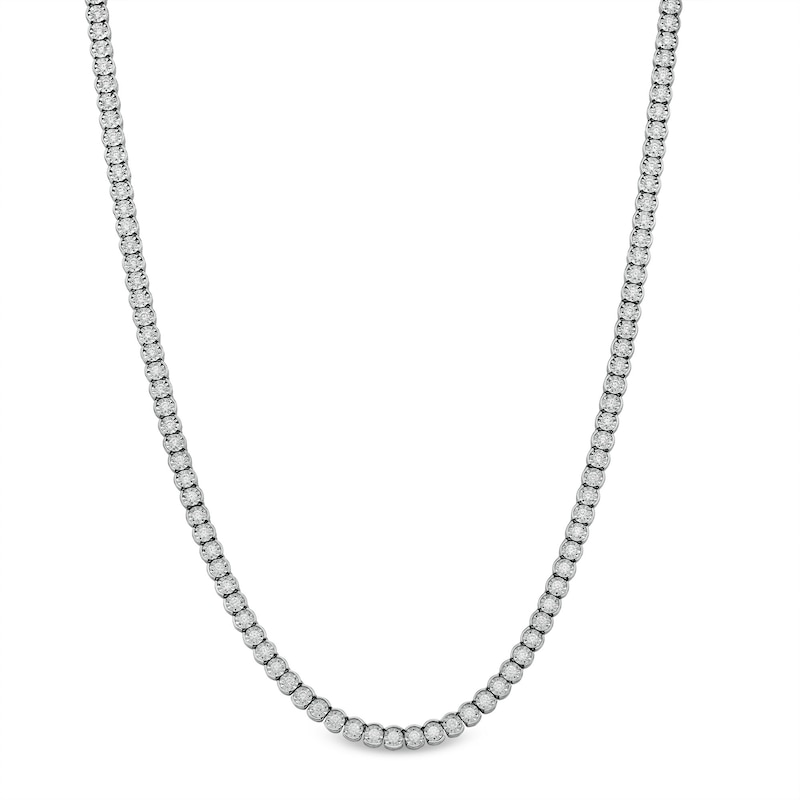 Main Image 1 of 4 CT. T.W. Certified Lab-Created Diamond Miracle Tennis Necklace in Sterling Silver (F/SI2) - 17&quot;