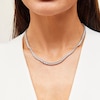 Thumbnail Image 2 of 4 CT. T.W. Certified Lab-Created Diamond Miracle Tennis Necklace in Sterling Silver (F/SI2) - 17&quot;