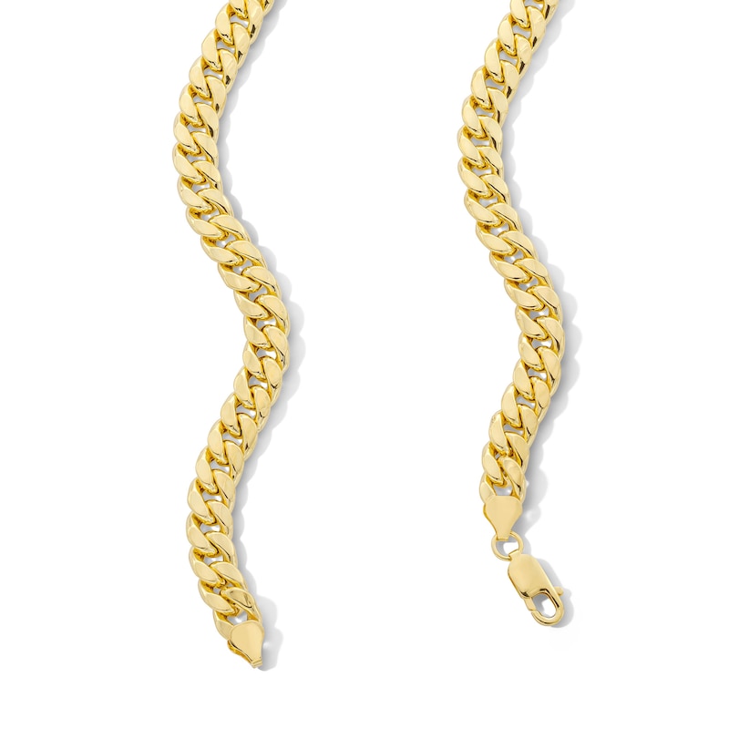 Main Image 2 of 9.0mm Miami Cuban Curb Chain Necklace in Semi-Solid 10K Gold - 24”