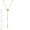 Thumbnail Image 4 of Diamond Accent Beaded Rosary Necklace in 10K Gold - 18.5&quot;