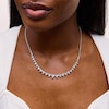 Thumbnail Image 2 of 5 CT. T.W. Certified Lab-Created Diamond Graduated Riviera Necklace in 10K White Gold (I/SI2)