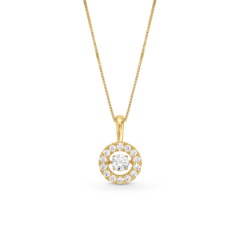 Main Image 1 of 1 CT. T.W. Certified Lab-Created Diamond Circle Frame Pendant in 10K Gold (I/SI2)