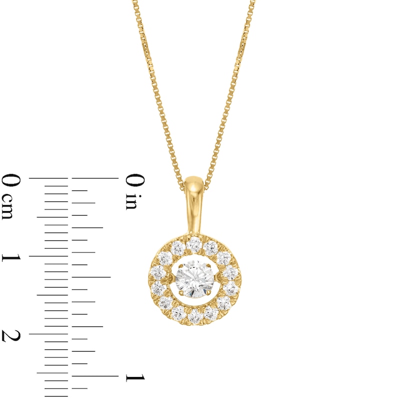 Main Image 2 of 1 CT. T.W. Certified Lab-Created Diamond Circle Frame Pendant in 10K Gold (I/SI2)