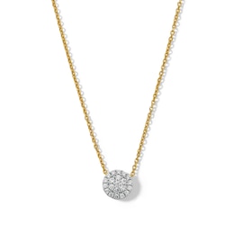 1/5 CT. T.W. Multi-Diamond Frame Pendant in 10K Gold