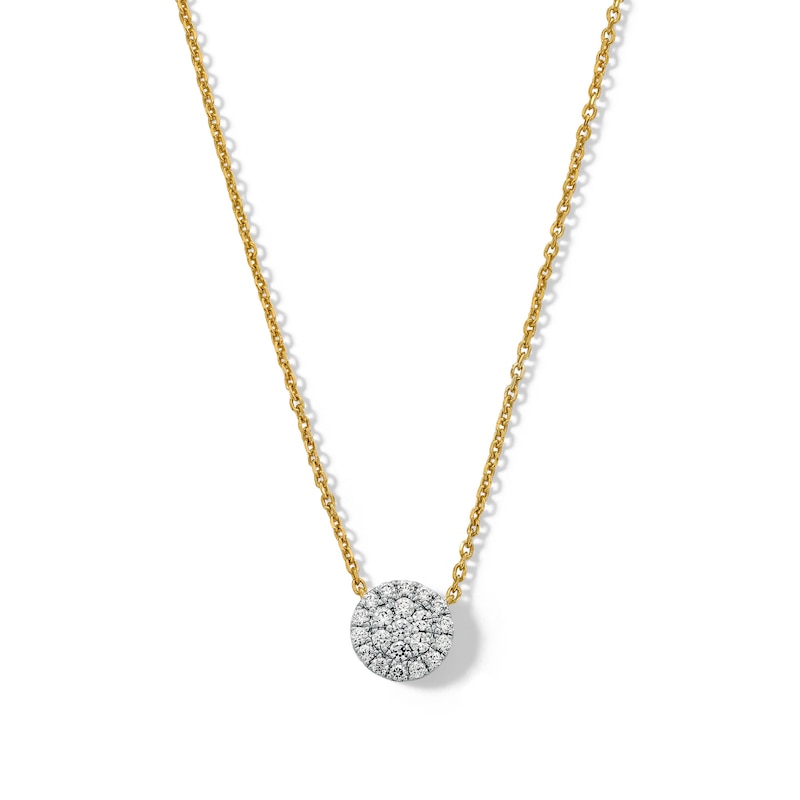 Main Image 1 of 1/5 CT. T.W. Multi-Diamond Frame Pendant in 10K Gold