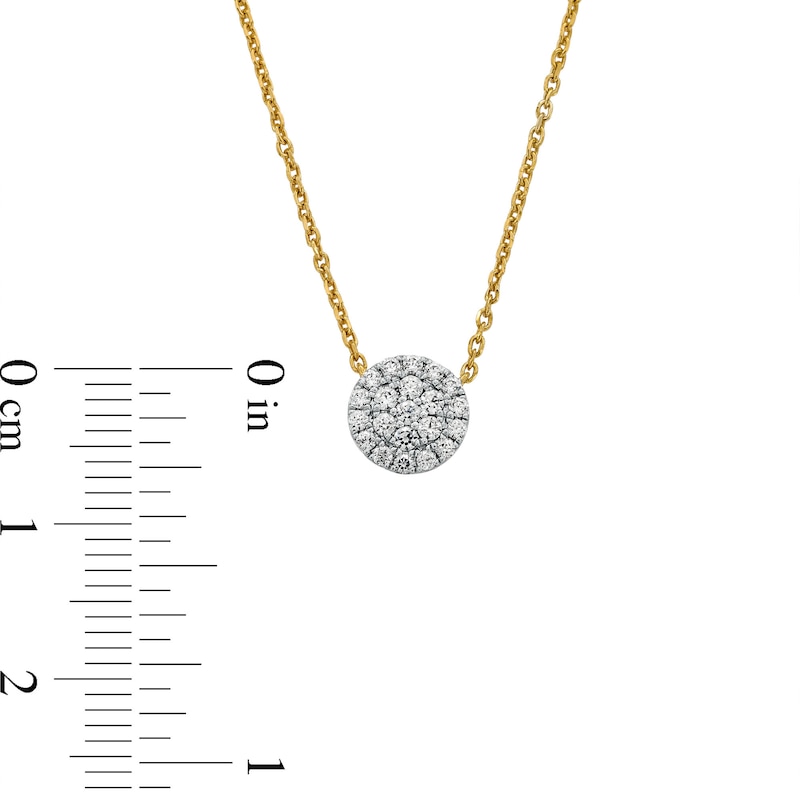 Main Image 4 of 1/5 CT. T.W. Multi-Diamond Frame Pendant in 10K Gold