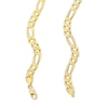 Thumbnail Image 2 of 9.5mm Concave Figaro Chain Necklace in Solid 10K Gold - 22”