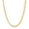 Thumbnail Image 1 of 6.9mm Concave Curb Chain Necklace in Solid 10K Gold - 20”