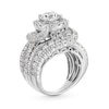 Thumbnail Image 3 of 6-1/2 CT. T.W. Certified Lab-Created Diamond Swirl Frame Multi-Row Engagement Ring in 14K White Gold (F/VS2)