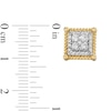 Thumbnail Image 3 of 1/2 CT. T.W. Square-Shaped Certified Lab-Created Multi-Diamond Double Frame Stud Earrings in 10K Gold (F/SI2)