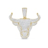 Thumbnail Image 1 of 1 CT. T.W. Diamond Bull Head Necklace Charm in 10K Gold