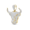 Thumbnail Image 2 of 1 CT. T.W. Diamond Bull Head Necklace Charm in 10K Gold