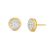 Thumbnail Image 1 of 3/4 CT. T.W. Multi-Diamond Frame Stud Earrings in 10K Gold