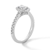 Thumbnail Image 3 of 1 CT. T.W. Oval Certified Lab-Created Diamond Frame Engagement Ring in 14K White Gold (F/SI2)