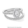 Thumbnail Image 4 of 1 CT. T.W. Oval Certified Lab-Created Diamond Frame Engagement Ring in 14K White Gold (F/SI2)