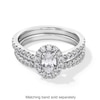 Thumbnail Image 5 of 1 CT. T.W. Oval Certified Lab-Created Diamond Frame Engagement Ring in 14K White Gold (F/SI2)