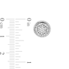 Thumbnail Image 2 of 1/5 CT. T.W. Multi-Diamond Rope-Textured Frame Stud Earrings in 10K White Gold