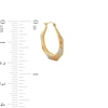 Thumbnail Image 3 of 30.0mm Octagonal Hoop Earrings in Hollow 14K Tri-Tone Gold