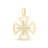 Thumbnail Image 3 of 1/4 CT. T.W. Diamond Maltese Cross Necklace Charm in 10K Gold