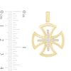 Thumbnail Image 4 of 1/4 CT. T.W. Diamond Maltese Cross Necklace Charm in 10K Gold