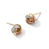 Thumbnail Image 1 of Love Knot Stud Earrings in Hollow 14K Tri-Tone Gold