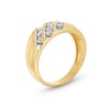 Thumbnail Image 2 of 1/2 CT. T.W. Diamond Channel-Set Triple Row Slant Ring in 10K Gold