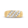 Thumbnail Image 3 of 1/2 CT. T.W. Diamond Channel-Set Triple Row Slant Ring in 10K Gold