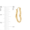 Thumbnail Image 4 of Tilted Heart and Round Hoop Earrings Set in Hollow 10K Gold