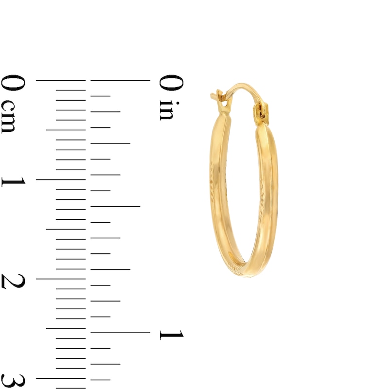 Main Image 5 of Tilted Heart and Round Hoop Earrings Set in Hollow 10K Gold