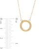 Thumbnail Image 4 of Polished Circle Necklace and Tube Hoop Earrings Set in 14K Gold