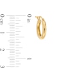 Thumbnail Image 5 of Polished Circle Necklace and Tube Hoop Earrings Set in 14K Gold