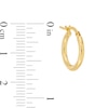 Thumbnail Image 4 of Polished and Diamond-Cut Hoop Earrings Set in Hollow 10K Gold