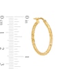 Thumbnail Image 5 of Polished and Diamond-Cut Hoop Earrings Set in Hollow 10K Gold